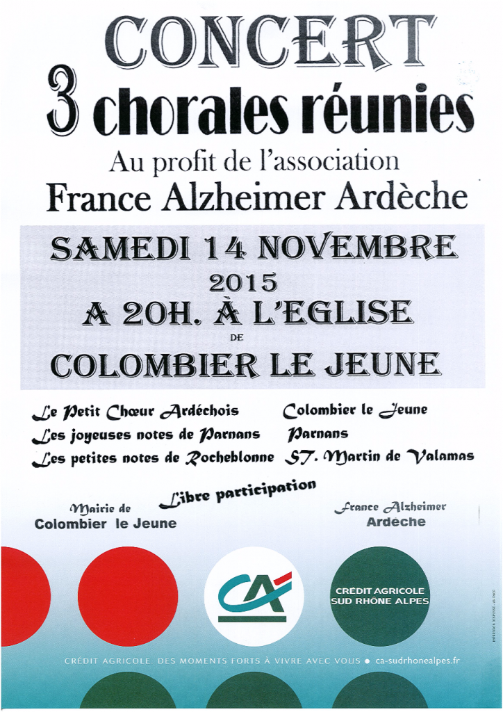 Affiche concert France Alzheimer 2015-10-15